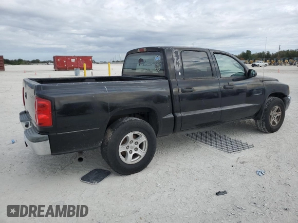 2005 Dodge Dakota SLT with VIN 1D7HE48N05S335725, listed as a Copart auction lot 89332925 with 190,520 mi miles and Clean Title. Bid and sale history available at DreamBid. Image 3.