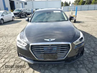 2018 Genesis G90 3.3T Premium with VIN KMHG34JA2JU043474, listed as a Copart auction lot 45755975 with 95,790 mi miles and Salvage Title. Bid and sale history available at carsss.com. Image 5.