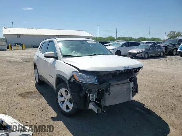 2019 Jeep Compass Latitude with VIN 3C4NJCBB7KT854959, listed as a Copart auction lot 55556235 with 53,470 mi miles and Salvage title. Bid and sale history available at DreamBid. Image 15.