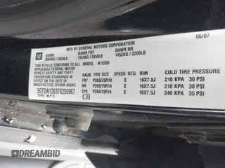 2007 Hummer H3 SUV z VIN 5GTDN13E878255967, wystawiony jako IAAI lot #41845373 z przebiegiem Nie podano mil oraz . Historia ofert i sprzedaży dostępna na DreamBid. Obrazek 9.
