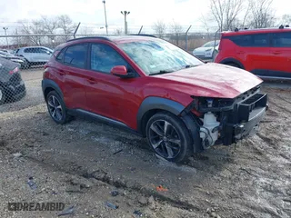 2021 Hyundai Kona Limited with VIN KM8K3CA51MU744986, listed as a IAAI auction lot 41519852 with 69,443 mi miles. Bid and sale history available at carsss.com. Image 1.