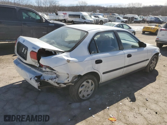 1997 Honda Civic LX with VIN 1HGEJ6675VL013442, listed as a Copart auction lot 46301205 with 203,777 mi miles and Salvage Title. Bid and sale history available at carsss.com. Image 3.