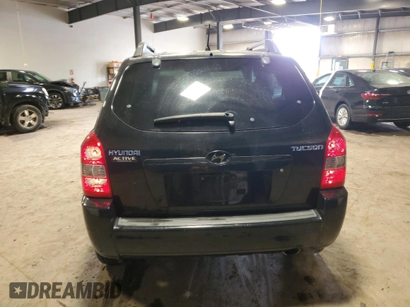 2007 Hyundai Tucson GLS with VIN KM8JM12B67U653377, listed as a Copart auction lot 52243225 with 203,440 mi miles and Salvage Title. Bid and sale history available at carsss.com. Image 6.