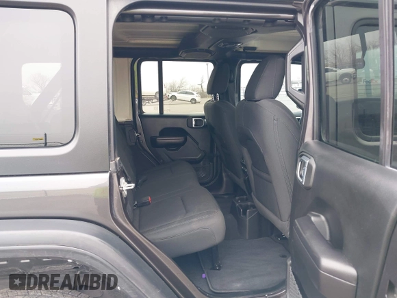 2021 Jeep Wrangler Unlimited Willys with VIN 1C4HJXDM4MW825094, listed as a IAAI auction lot 41515794 with 41,653 mi miles and . Bid and sale history available at DreamBid. Image 8.