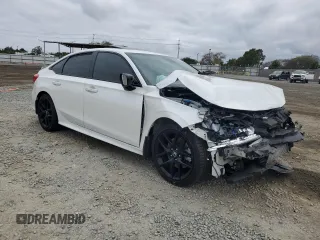 2024 Honda Civic Si with VIN 2HGFE1E52RH472071, listed as a Copart auction lot 50927025 with 19,962 mi miles and Salvage title. Bid and sale history available at DreamBid. Image 4.