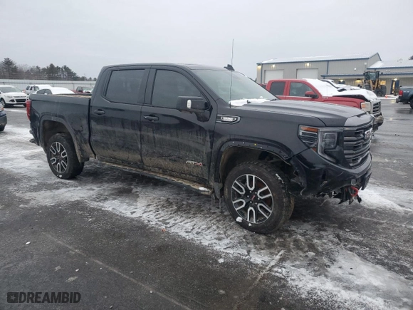2024 GMC Sierra 1500 AT4 with VIN 3GTUUEE87RG166221, listed as a Copart auction lot 87049784 with 25,214 mi miles and Salvage Title. Bid and sale history available at carsss.com. Image 4.