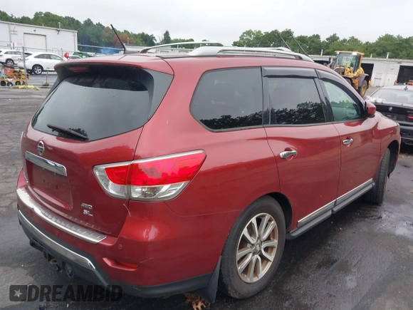 2013 Nissan Pathfinder SV with VIN 5N1AR2MM0DC639157, listed as a IAAI auction lot 39934153 with 95,453 mi miles. Bid and sale history available at carsss.com. Image 4.
