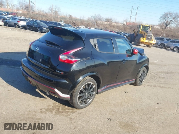 2015 Nissan Juke SV with VIN JN8AF5MV6FT565998, listed as a IAAI auction lot 41773062 with 153,208 mi miles. Bid and sale history available at carsss.com. Image 4.