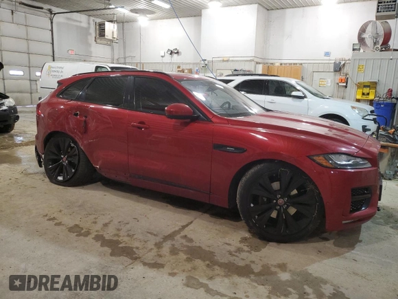 2017 Jaguar F-Pace 35t R-Sport with VIN SADCL2BV5HA490891, listed as a Copart auction lot 45609965 with 127,187 mi miles and Salvage title. Bid and sale history available at DreamBid. Image 4.