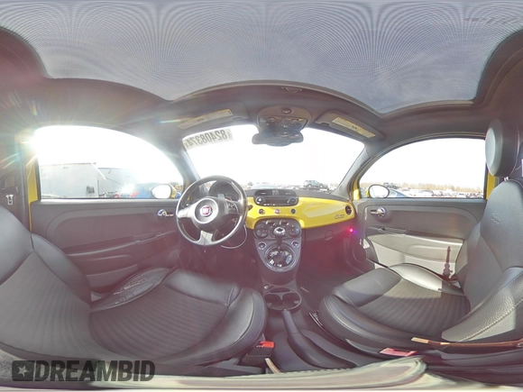 2014 FIAT 500 Sport with VIN 3C3CFFBR0ET165345, listed as a Copart auction lot 82408374 with 124,705 mi miles and Salvage Title. Bid and sale history available at carsss.com. Image 16.