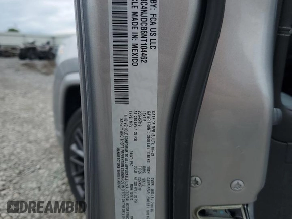 2022 Jeep Compass High Altitude with VIN 3C4NJDCB6NT104462, listed as a Copart auction lot 58745635 with 17,366 mi miles and Salvage title. Bid and sale history available at DreamBid. Image 13.