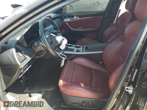 2020 Kia Stinger GT with VIN KNAE35LC8L6072093, listed as a Copart auction lot 77596574 with 77,347 mi miles and Salvage Title. Bid and sale history available at DreamBid. Image 7.