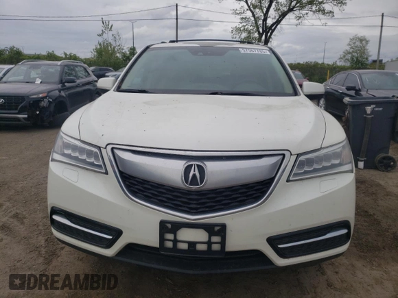 2014 Acura MDX Technology с VIN 5FRYD4H4XEB505394, выставлен на аукционе Copart как лот 57567785 с пробегом Не указан миль и Списание • Salvage title. История ставок и продаж доступна на DreamBid. Изображение 5.