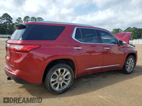 2019 Chevrolet Traverse Premier z VIN 1GNERKKW6KJ196586, wystawiony jako Copart lot #53233245 z przebiegiem Nie podano mil oraz Szkoda całkowita • Salvage title. Historia ofert i sprzedaży dostępna na DreamBid. Obrazek 3.