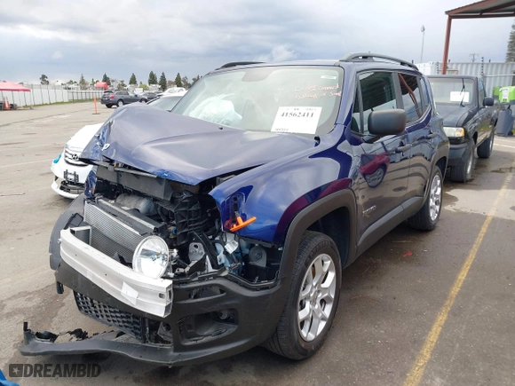 2018 Jeep Renegade Upland Edition with VIN ZACCJBAB7JPJ31912, listed as a IAAI auction lot 41562411 with 23,777 mi miles. Bid and sale history available at carsss.com. Image 18.