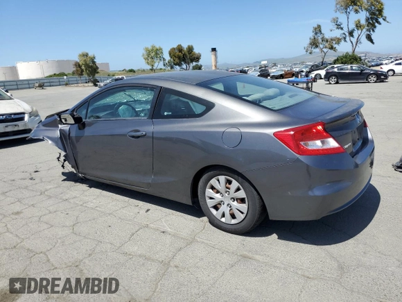 2012 Honda Civic Cpe LX with VIN 2HGFG3B57CH556677, listed as a Copart auction lot 54071885 with 151,943 mi miles and Clean Title. Bid and sale history available at carsss.com. Image 2.