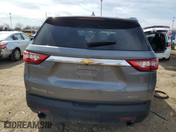 2018 Chevrolet Traverse LS with VIN 1GNEVFKW6JJ196718, listed as a Copart auction lot 49689315 with 186,565 mi miles and Clean Title. Bid and sale history available at carsss.com. Image 6.