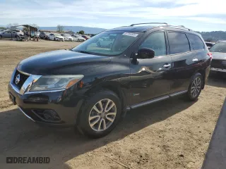 2014 Nissan Pathfinder Platinum Hybrid with VIN 5N1CR2MM4EC646820, listed as a Copart auction lot 50764585 with 98,584 mi miles and Clean Title. Bid and sale history available at carsss.com. Image 1.