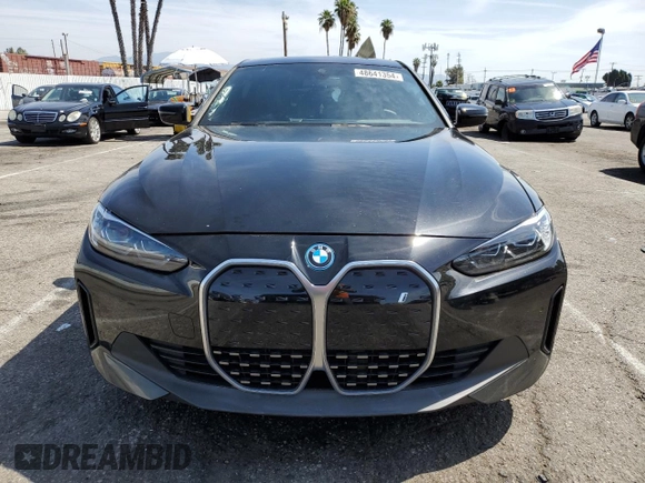 2023 BMW i4 eDrive40 with VIN WBY73AW04PFP08020, listed as a Copart auction lot 48641354 with 14,969 mi miles. Bid and sale history available at carsss.com. Image 5.