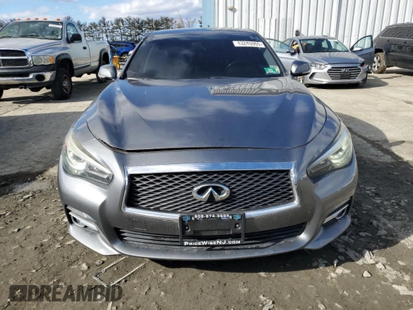 2016 Infiniti Q50 2.0t Premium with VIN JN1CV7AR2GM253752, listed as a Copart auction lot 43245065 with 80,320 mi miles and Salvage Title. Bid and sale history available at carsss.com. Image 5.