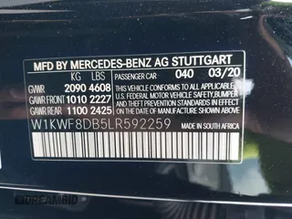2020 Mercedes-Benz C 300 z VIN W1KWF8DB5LR592259, wystawiony jako IAAI lot #42320848 z przebiegiem 63 795 mil mil oraz . Historia ofert i sprzedaży dostępna na DreamBid. Obrazek 9.