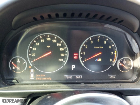 2013 BMW M5 with VIN WBSFV9C55DC772482, listed as a Copart auction lot 52575345 with 173,513 mi miles and Clean Title. Bid and sale history available at carsss.com. Image 9.
