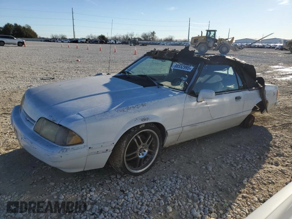 1993 Ford Mustang with VIN 1FACP44M8PF160430, listed as a Copart auction lot 88552995 with Not provided miles and Clean title. Bid and sale history available at DreamBid. Image 1.
