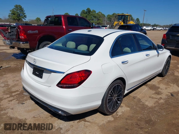 2020 Mercedes-Benz C 300 with VIN WDDWF8DB6LR559612, listed as a IAAI auction lot 41758983 with 31,014 mi miles and . Bid and sale history available at DreamBid. Image 4.