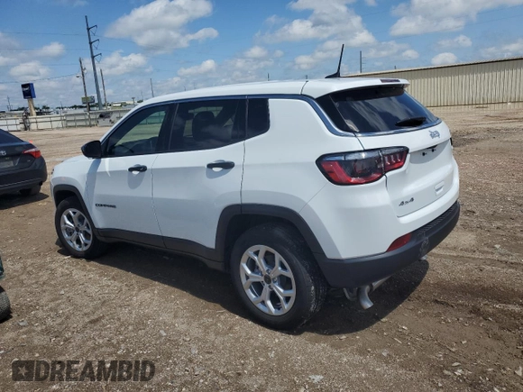 2025 Jeep Compass Sport with VIN 3C4NJDAN7ST529052, listed as a Copart auction lot 54128665 with 1,111 mi miles and Salvage title. Bid and sale history available at DreamBid. Image 2.