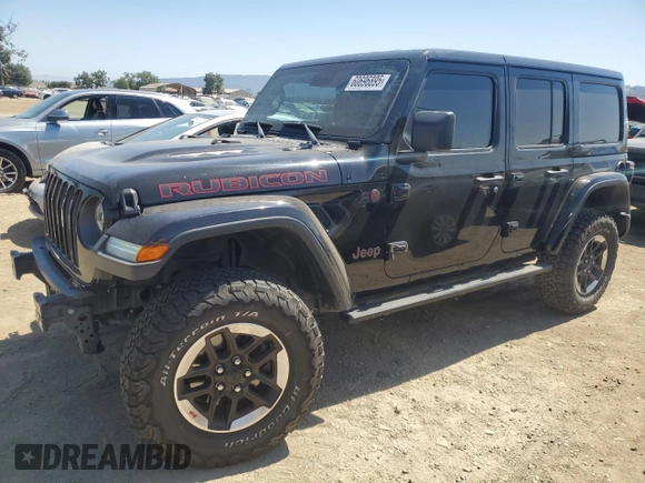 2020 Jeep Wrangler Unlimited Rubicon с VIN 1C4HJXFN3LW350249, выставлен на аукционе Copart как лот 60696895 с пробегом 56 577 миль миль и Списание • Salvage title. История ставок и продаж доступна на DreamBid. Изображение 1.