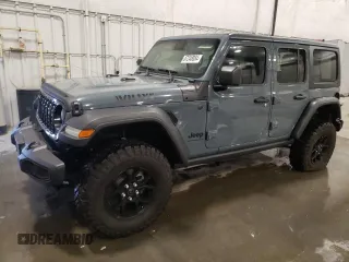 2024 Jeep Wrangler Sport with VIN 1C4PJXDG0RW346653, listed as a Copart auction lot 87248084 with 1,650 mi miles and Salvage Title. Bid and sale history available at DreamBid. Image 1.