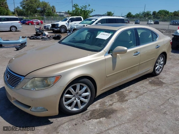 2007 Lexus LS 460 with VIN JTHBL46F875040163, listed as a IAAI auction lot 42002411 with 145,247 mi miles. Bid and sale history available at carsss.com. Image 2.