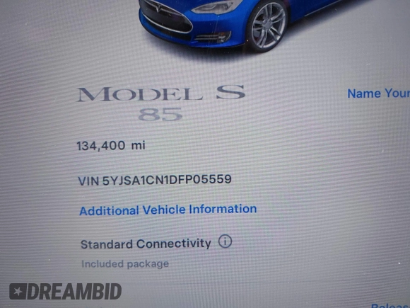 2013 Tesla Model S с VIN 5YJSA1CN1DFP05559, выставлен на аукционе IAAI как лот 42249943 с пробегом 134 399 миль миль и . История ставок и продаж доступна на DreamBid. Изображение 9.
