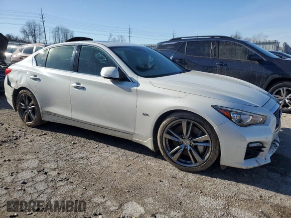2017 Infiniti Q50 Sport z VIN JN1EV7AP8HM741578, wystawiony jako Copart lot #80983874 z przebiegiem 54 501 mil mil oraz Szkoda całkowita • Salvage title. Historia ofert i sprzedaży dostępna na DreamBid. Obrazek 4.