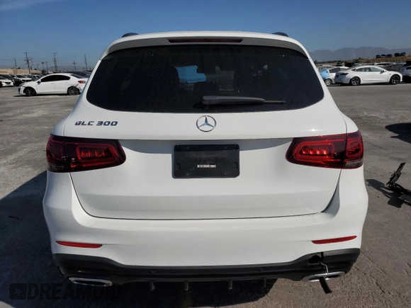 2020 Mercedes-Benz GLC 300 with VIN WDC0G8DB9LF737859, listed as a Copart auction lot 57615195 with 58,754 mi miles and Salvage title. Bid and sale history available at DreamBid. Image 6.