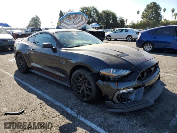 2021 Ford Mustang Mach 1 with VIN 1FA6P8R09M5553543, listed as a Copart auction lot 70887534 with 32,439 mi miles and Salvage Title. Bid and sale history available at carsss.com. Image 4.