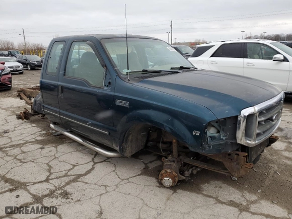 1999 Ford Super Duty F-250 XL with VIN 1FTNX21L8XEC14950, listed as a Copart auction lot 46689625 with 195,289 mi miles and Salvage Title. Bid and sale history available at carsss.com. Image 4.