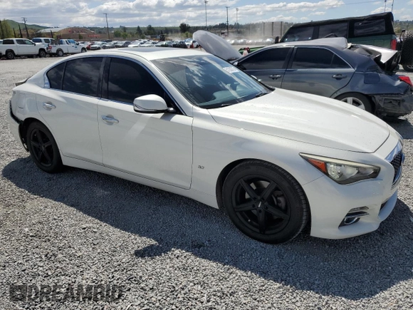 2015 Infiniti Q50 Premium with VIN JN1BV7AP3FM354887, listed as a Copart auction lot 51200705 with 127,646 mi miles and Salvage Title. Bid and sale history available at DreamBid. Image 4.