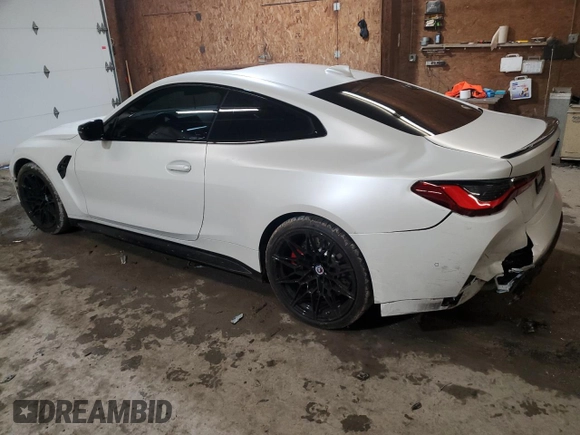 2022 BMW M4 Competition xDrive with VIN WBS43AZ00NCK57076, listed as a Copart auction lot 82327573 with 11,497 mi miles. Bid and sale history available at carsss.com. Image 2.