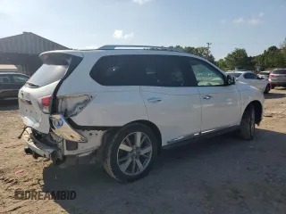 2014 Nissan Pathfinder SL with VIN 5N1AR2MN7EC682369, listed as a Copart auction lot 43632055 with 143,694 mi miles and Salvage Title. Bid and sale history available at DreamBid. Image 3.