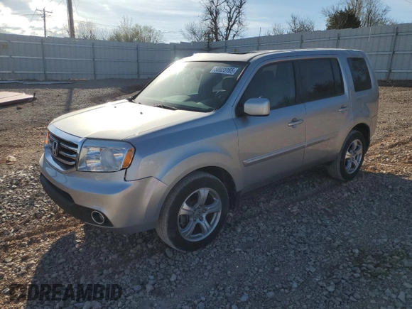 2014 Honda Pilot EX-L with VIN 5FNYF4H51EB033901, listed as a Copart auction lot 50023165 with 79,286 mi miles and Salvage Title. Bid and sale history available at DreamBid. Image 1.