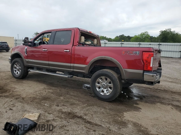 2017 Ford F-250 Lariat z VIN 1FT7W2BT3HEE54323, wystawiony jako Copart lot #55990905 z przebiegiem 92 544 mil mil oraz Szkoda całkowita • Salvage title. Historia ofert i sprzedaży dostępna na DreamBid. Obrazek 2.