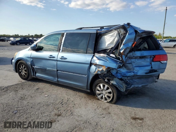 2008 Honda Odyssey EX-L with VIN 5FNRL387X8B020092, listed as a Copart auction lot 47433865 with 185,822 mi miles and Salvage Title. Bid and sale history available at carsss.com. Image 2.