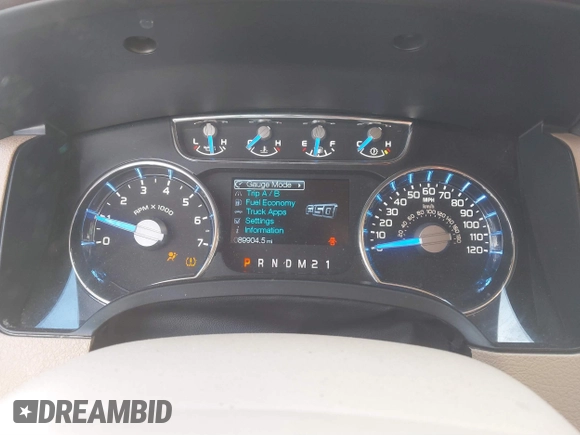 2013 Ford F-150 XL with VIN 1FTFW1ET5DKE09445, listed as a IAAI auction lot 41443231 with 88,904 mi miles and . Bid and sale history available at DreamBid. Image 7.