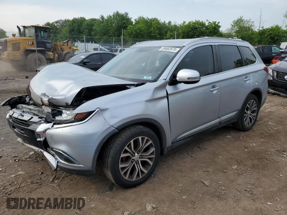 2017 Mitsubishi Outlander SE with VIN JA4AZ3A36HZ050715, listed as a Copart auction lot 59482875 with 74,158 mi miles and Salvage title. Bid and sale history available at DreamBid. Image 1.