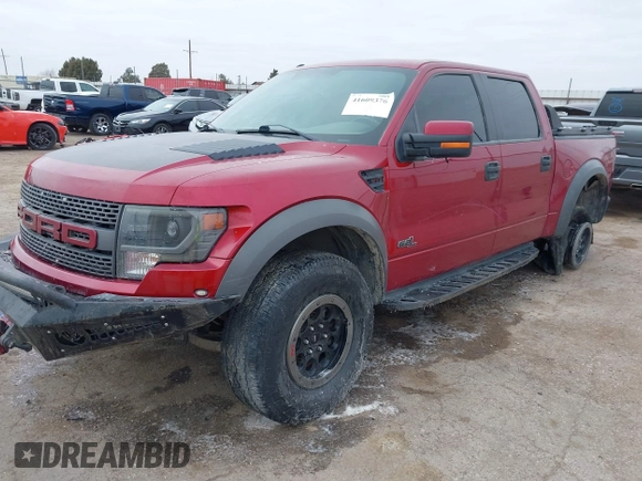 2014 Ford F-150 SVT Raptor with VIN 1FTFW1R61EFC00041, listed as a IAAI auction lot 41609376 with 119,325 mi miles and . Bid and sale history available at carsss.com. Image 2.