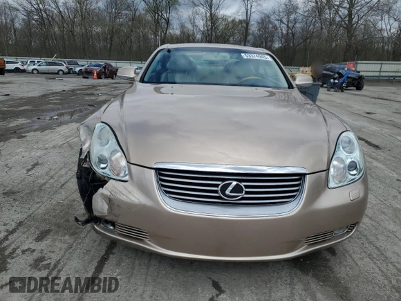 2002 Lexus SC with VIN JTHFN48Y320004316, listed as a Copart auction lot 53374945 with 52,543 mi miles and Salvage Title. Bid and sale history available at carsss.com. Image 5.