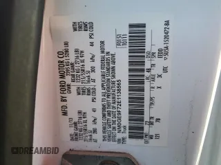 2014 Ford Transit Connect XLT с VIN NM0GE9F72E1138565, выставлен на аукционе Copart как лот 52590075 с пробегом 75 931 миль миль и На запчасти • Non repairable. История ставок и продаж доступна на DreamBid. Изображение 13.