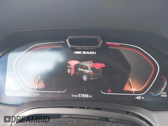 2020 BMW 3 Series M340i xDrive with VIN WBA5U9C00LA379345, listed as a IAAI auction lot 41256225 with 57,856 mi miles and . Bid and sale history available at DreamBid. Image 7.