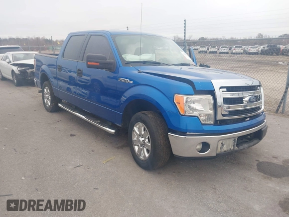 2014 Ford F-150 XL with VIN 1FTEW1CM1EKG07514, listed as a IAAI auction lot 41375171 with 217,758 mi miles. Bid and sale history available at carsss.com. Image 1.